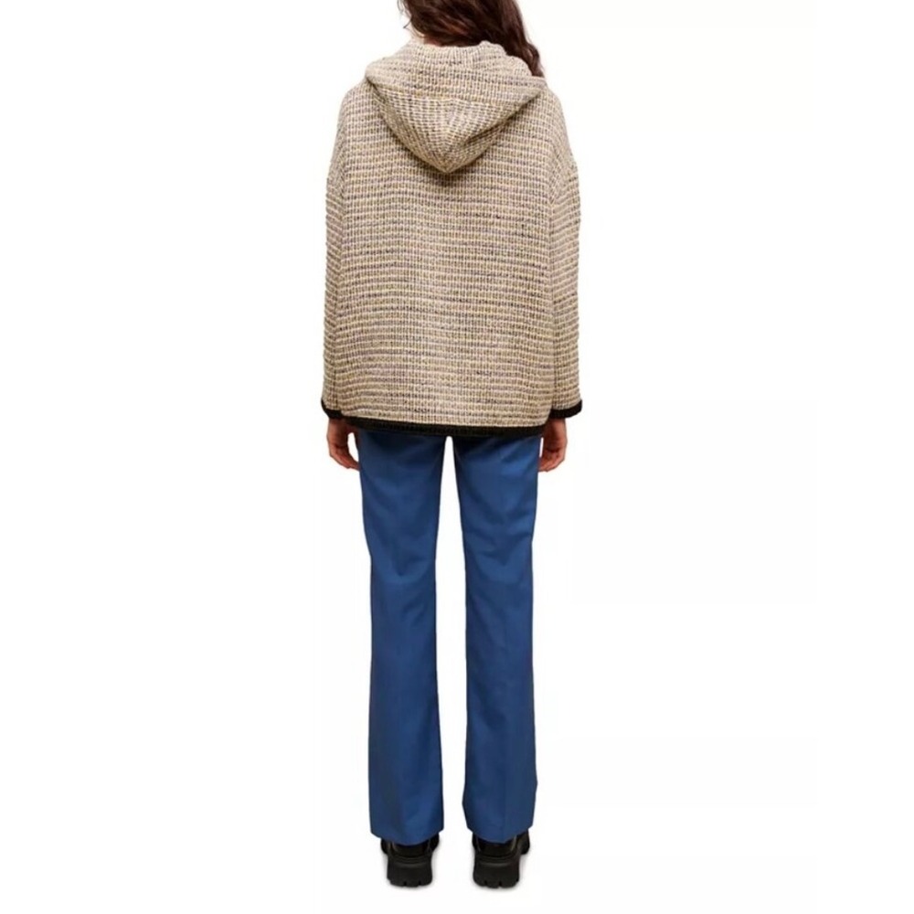 Maje Black and Cream Tweed Blazer - Picture 2 of 16